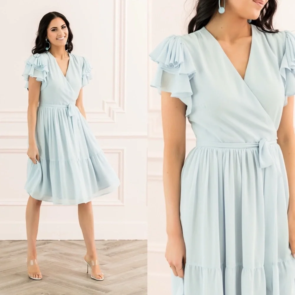 Rachel Parcell Light Blue Ruffle Dress - Picture 10 of 10